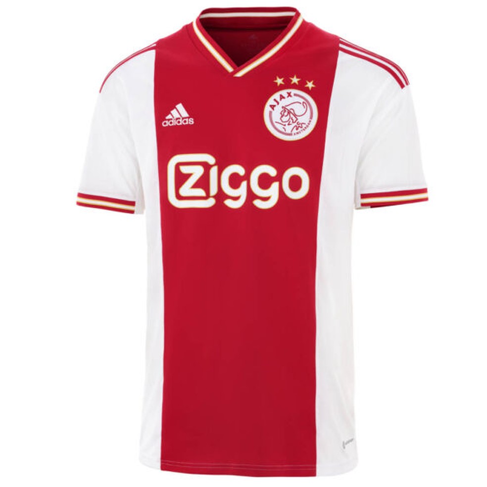 Camisa titular Ajax 2022/23 — Foto: Divulgação/Ajax