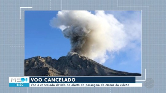 Voo para Campo Grande foi cancelado devido ao alerta da passagem de cinzas de vulcão 