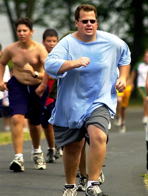 criança gordo corrida eu atleta (Foto: Agência Getty Images)