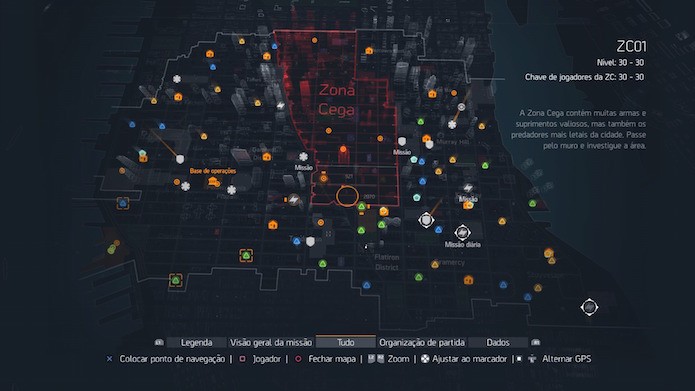 The Division: mapa completo do game (Foto: Reprodução/Victor Teixeira)