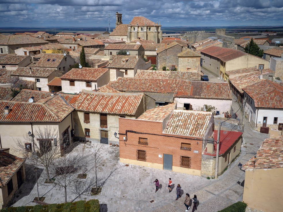 Vista aérea de Urueña, povoado no interior da Espanha — Foto: Samuel Aranda/The New York Times