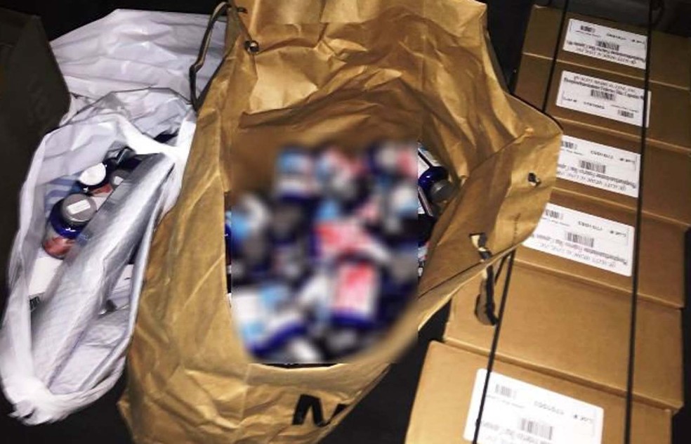 Material apreendido pela polícia durante a operação Placebo (Foto: Divulgação/Polícia Civil)