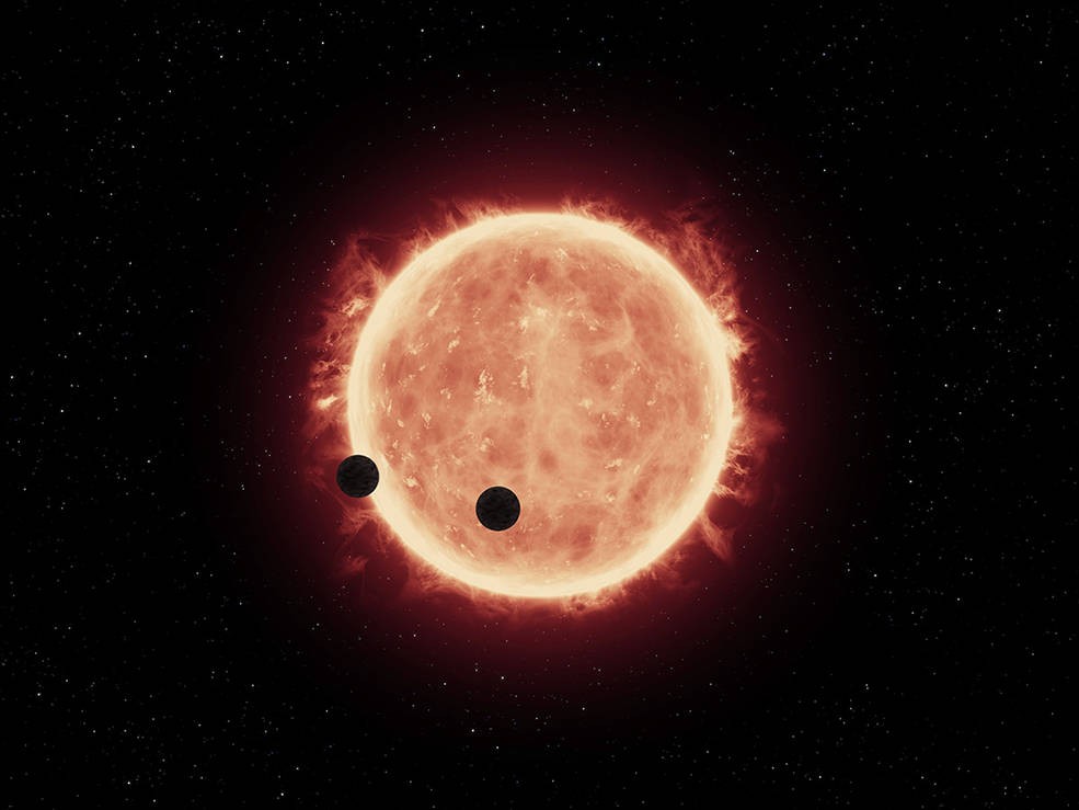 Concepção artística do Sistema TRAPPIST-1 (Foto: NASA/ESA/STScI/J. de Wit (MIT))