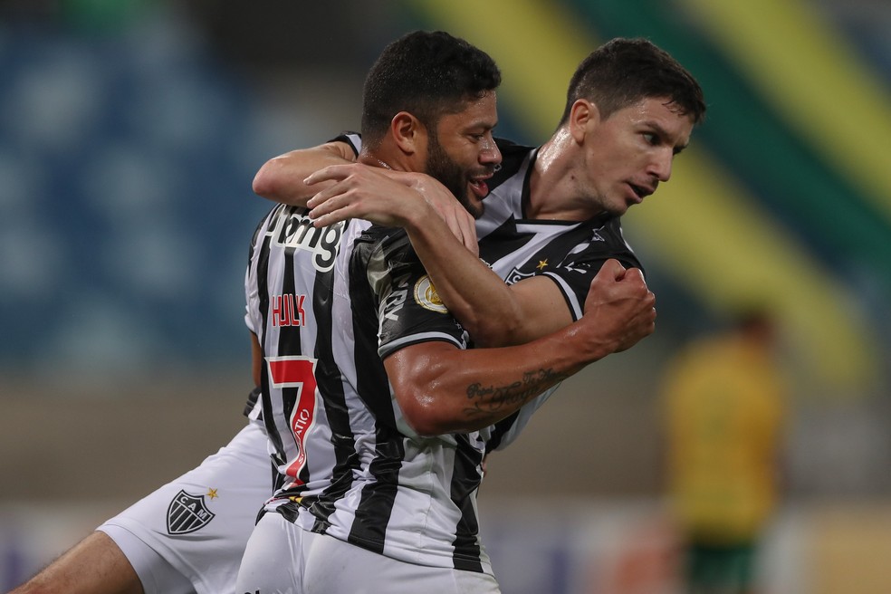 Atacante Hulk e meia Nacho: feitos um para o outro no Atl�tico-MG  � Foto: Pedro Souza/Atl�tico-MG 