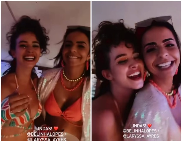 Laryssa Ayres celebra aniversário com namorada e amigos em passeio de barco (Foto: Instagram)