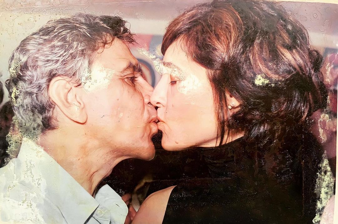 Christiane Torloni mostrou beijo em Caetano Veloso para adoçar o dia (Foto: Cristina Granato)