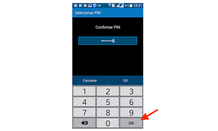 Confirmando o código PIN para bloqueio de tela do Galaxy Gran Prime Duos (Foto: Reprodução/Marvin Costa)