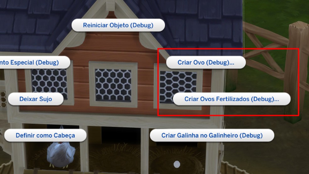 Use cheats para gerar ovos de galinhas douradas e outras espécies raras no The Sims 4 — Foto: Reprodução/Tais Carvalho