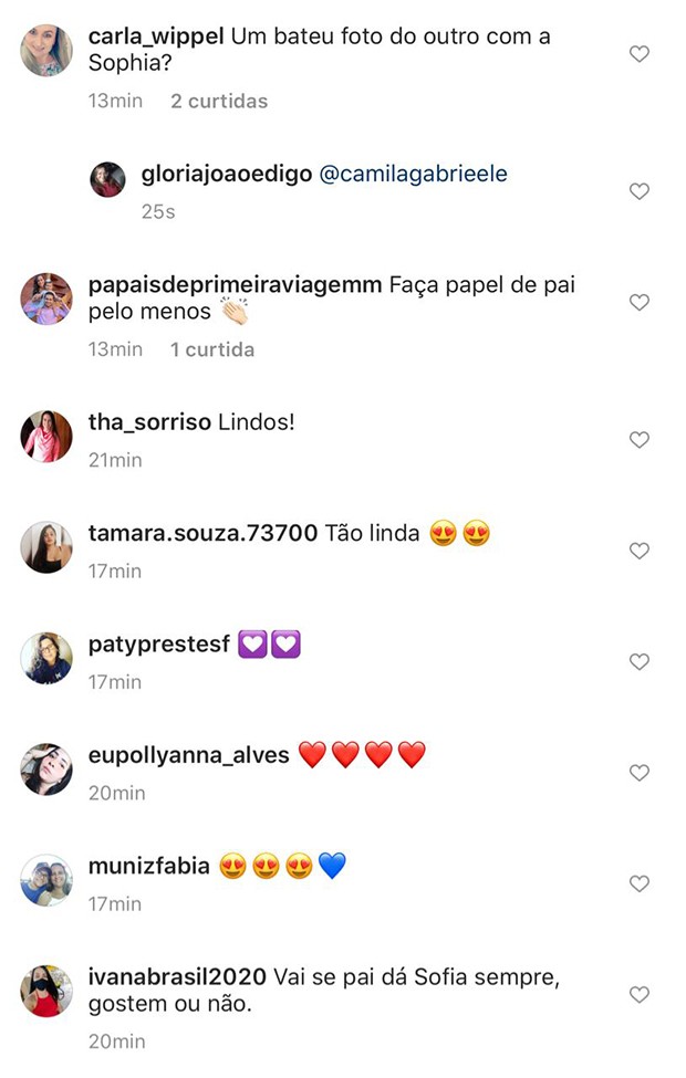 Comentários no Instagram (Foto: Reprodução/ Instagram)