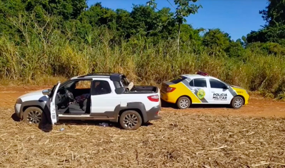 Dono do carro não foi encontrado. — Foto: Divulgação/PM