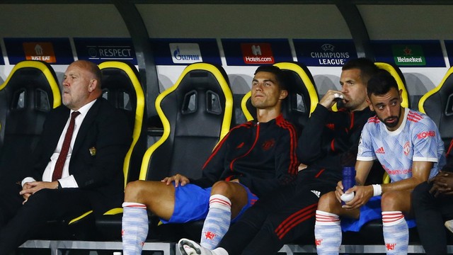 Cristiano foi substituído aos 26 minutos e deu lugar a Lingard