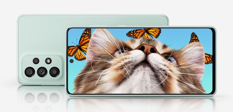 Galaxy A73 tem o sensor principal com 108 MP — Foto: Divulgação/Samsung 