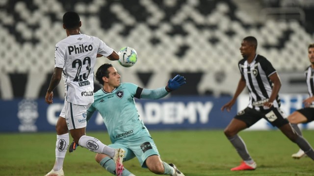Botafogo x Santos: Arthur Gomes e Gatito