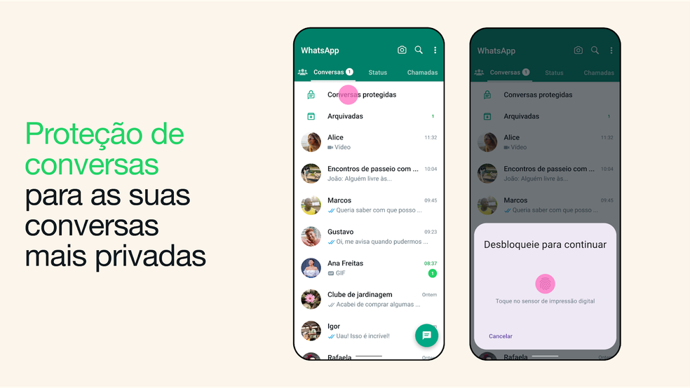 WhatsApp ganha recurso para proteger chats com senha; saiba fazer — Foto: Divulgação/WhatsApp