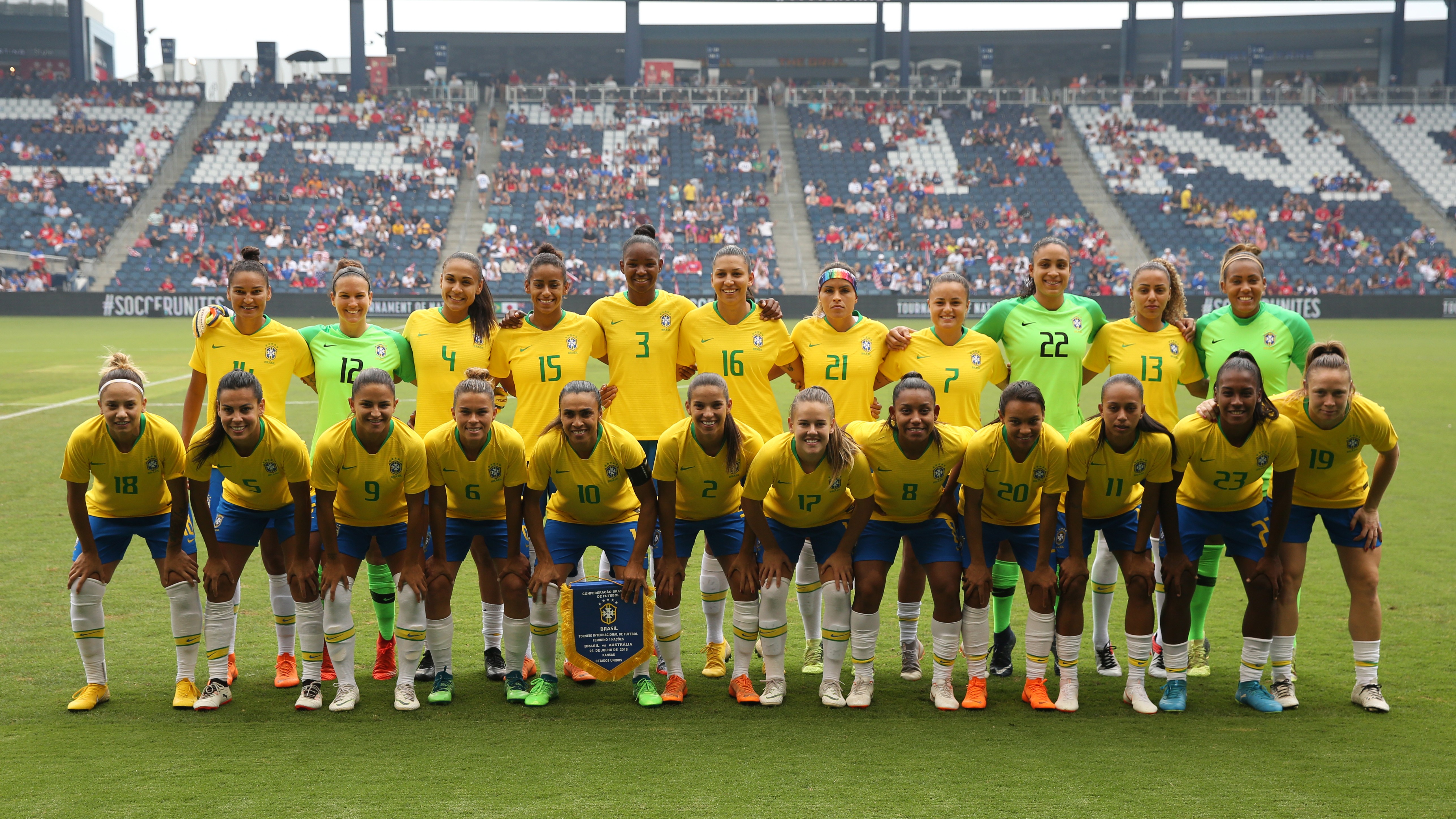 Seleção brasileira em amistoso contra a Austrália, em julho de 2018 (Foto: Foto: Getty Images)