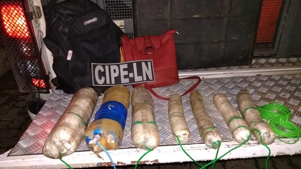 Explosivos estavam divididos em sete cargas (Foto: DivulgaÃ§Ã£o/SSP-BA)