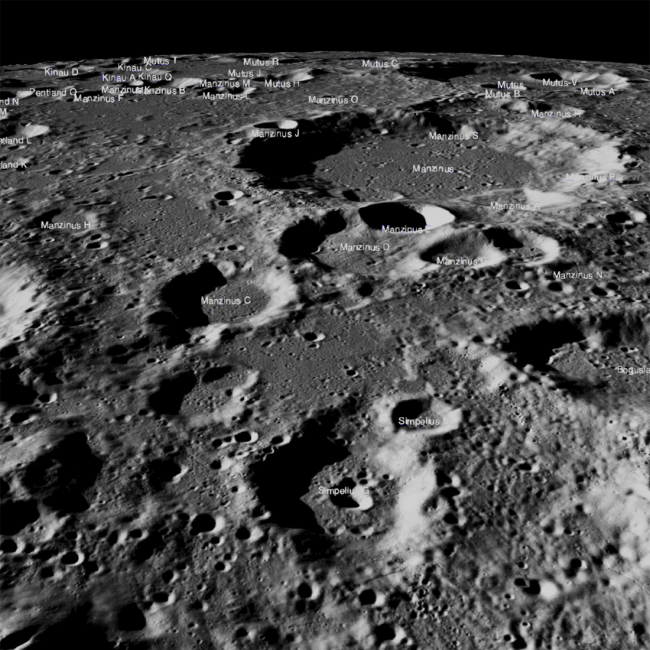 Segundo a NASA, Vikram está localizada em algum lugar desta foto (Foto: NASA/Goddard/Arizona State University)