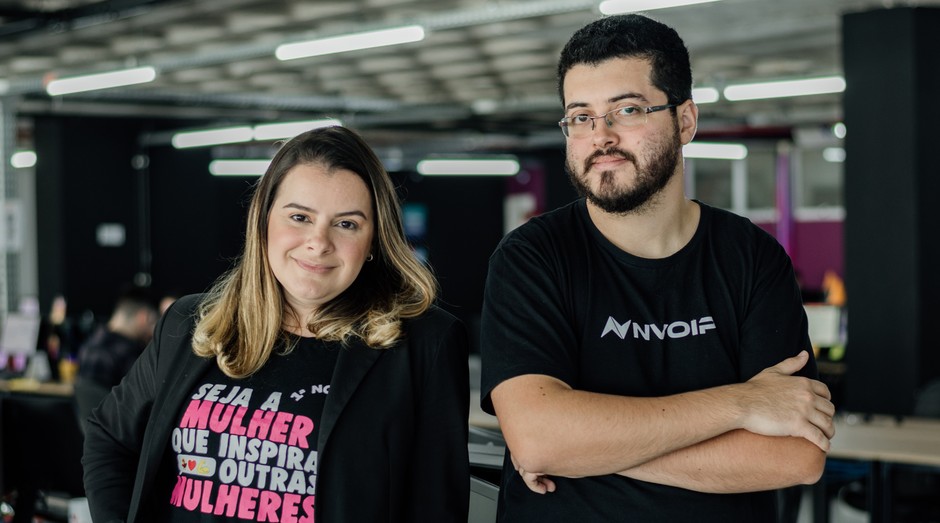 Fundadores da Nvoip: Irina Campos e Leandro Campos (Foto: Divulgação)