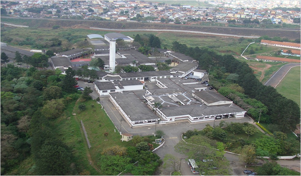 Foto área mostra a Escola Superior de Soldados da PM, em Pirituba, na Zona Norte de São Paulo — Foto: Reprodução/Polícia Militar de SP