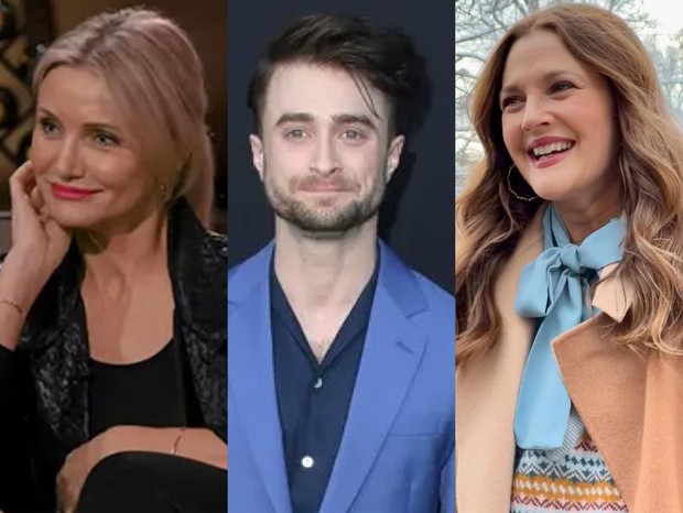 Cameron Diaz, Daniel Radcliffe e Drew Barrymore (Foto: Instagram/Getty)