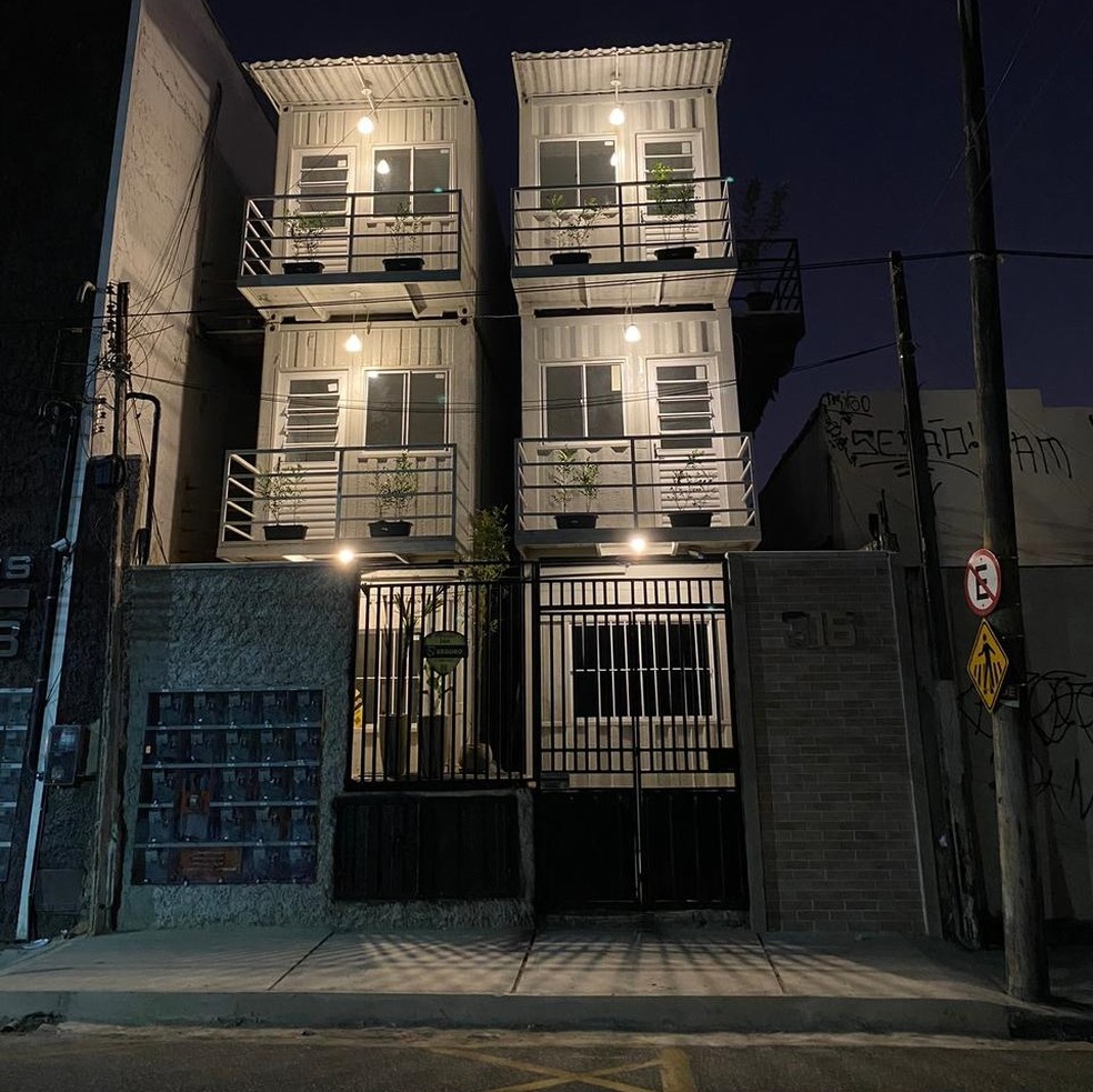 Fortaleza recebe seu primeiro condomínio feito de contêineres — Foto: Divulgação