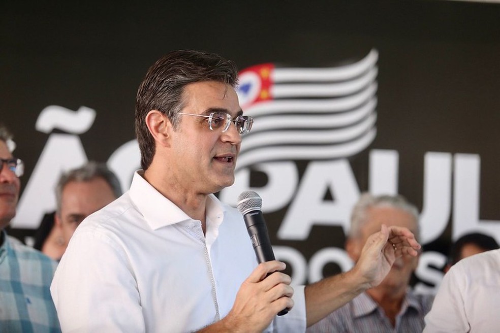 Governador Rodrigo Garcia em evento no interior de São Paulo — Foto: Divulgação/Ascom/GESP