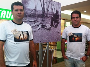 Os jornalistas Geraldo Humberto e Délio Pinheiro (Foto: Michelly Oda / G1)