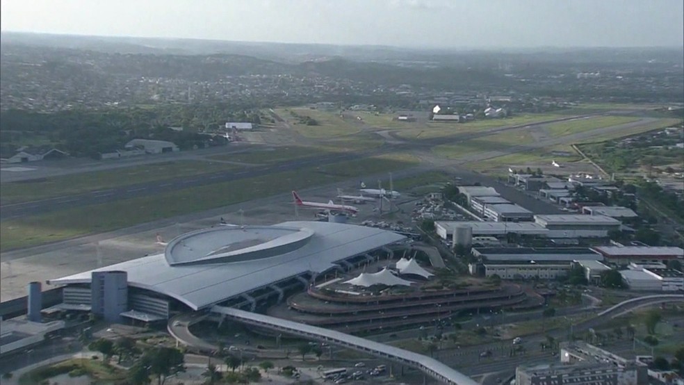 Aeroporto Internacional dos Guararapes/Gilberto Freire, no Recife — Foto: Reprodução/TV Globo