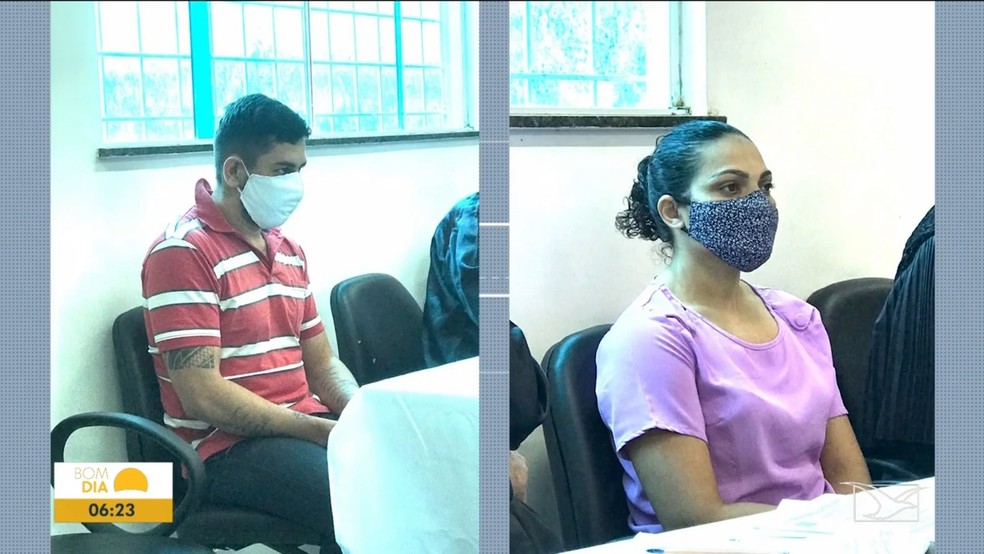 Franciane Lima da Rocha foi condenada a 28 anos e 10 meses de reclusão e Maylson Régis a 26 anos e quatro meses. — Foto: Reprodução/TV Mirante
