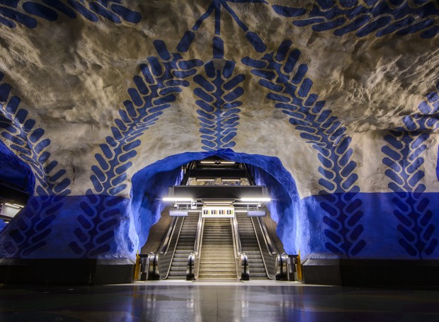 Metrô da Suécia tem a maior galeria de arte do mundo (Foto: Thinkstock)