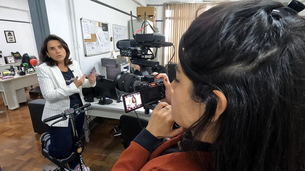 Ivalda Aleixo durante entrevista para o programa Profissão Repórter, da TV Globo — Foto: Profissão Repórter