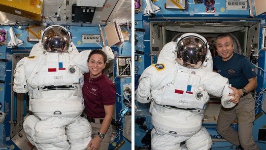 Primeira mulher indígena no espaço, astronauta faz instalação fora da ISS