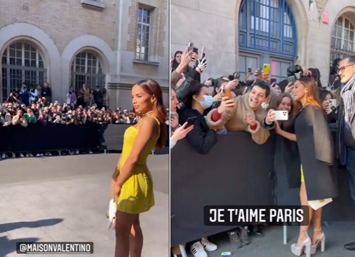 Anitta é recebida por multidão em desfile da Valentino na Semana de Moda de Paris (Foto: Reprodução/Instagram)