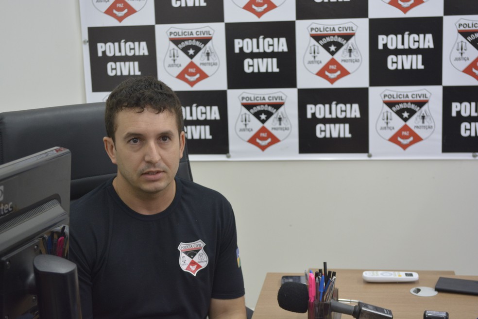 Delegado fala sobre operação em Ariquemes (Foto: Jeferson Carlos/G1)