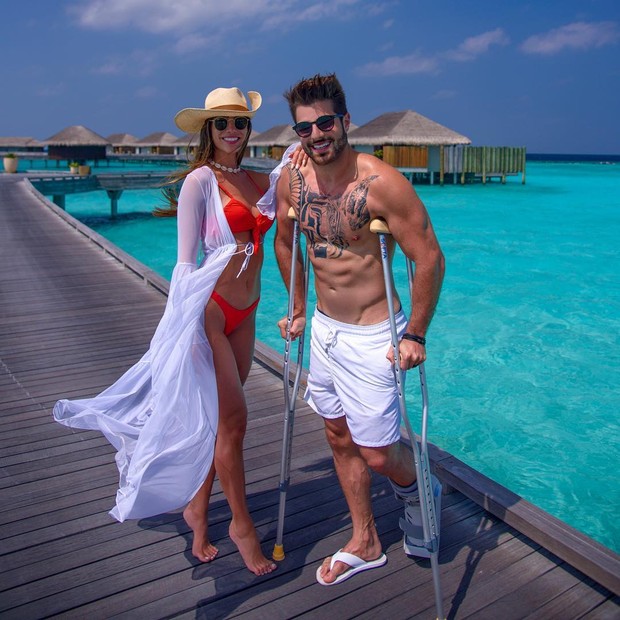 Alok e Romana nas Maldivas (Foto: Reprodução/ Instagram)