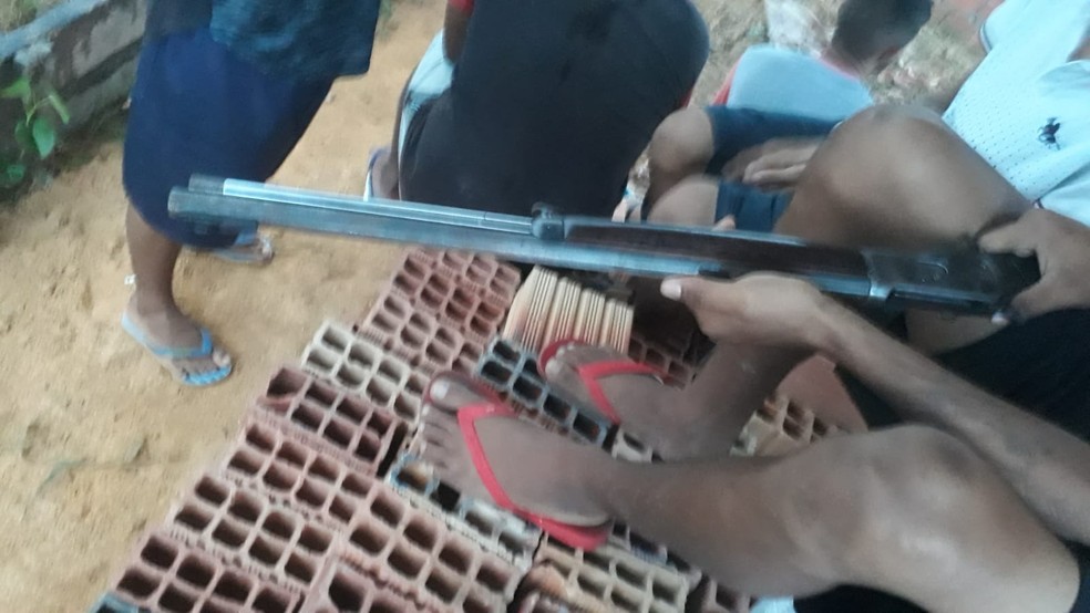 Foto encontrada no celular do suspeito — Foto: Reprodução