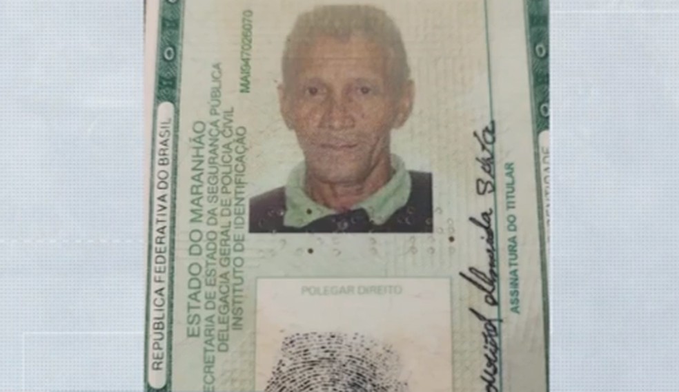 Lourival Almeida morreu após ser atingido com um golpe de foice na cabeça — Foto: Reprodução/ TV Mirante