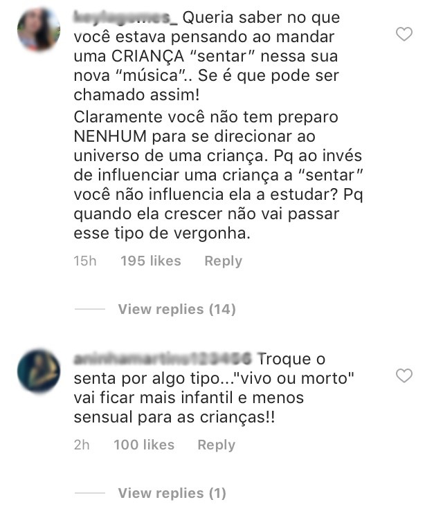 Internautas criticam música de Lorena Improta (Foto: Reprodução / Instagram)