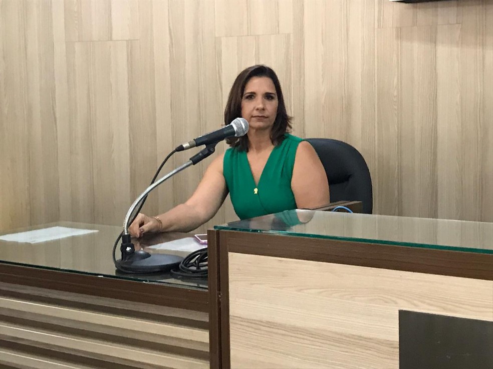 Suplente Rosilani do RenÃª (PSC) foi empossada como vereadora â Foto: VinÃ­cius Pereira/Inter TV