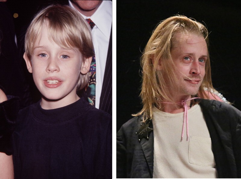 Macaulay Culkin em 1990 e 2014 (Foto: Getty Images)
