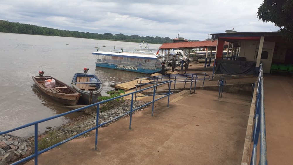 Fronteira em Guajar&aacute;-Mirim, na divisa com a Bol&iacute;via, segue fechada  (Foto:  Foto: PF/Divulga&ccedil;&atilde;o)