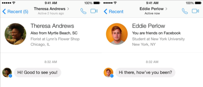 Facebook Messenger passará a trazer informações sobre estranhos que entram em contato com seus usuários (Foto: Reprodução/Tech Crunch)