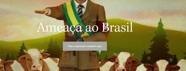 Novo site retrata Bolsonaro como o líder nazista Adolf Hitler  