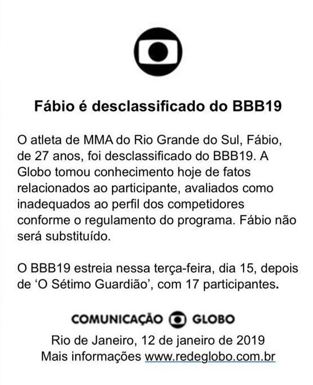 DESCLASSIFICADO DO BBB19, FÁBIO ALANO VOLTA PARA PORTO ALEGRE