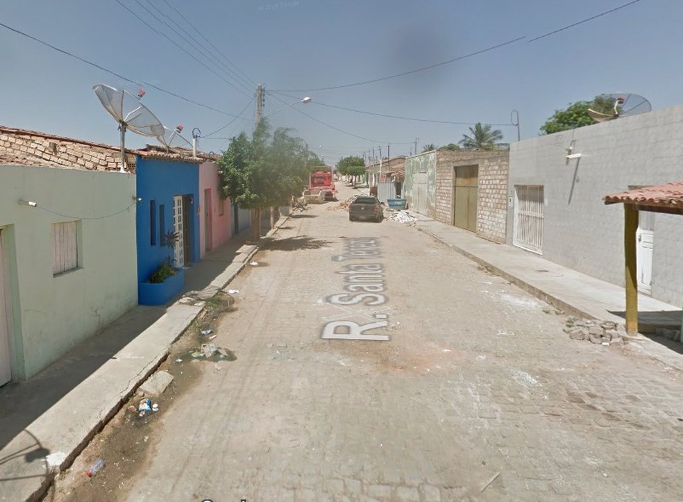 O crime aconteceu na Rua Santa Tereza — Foto: Reprodução / Google Street View