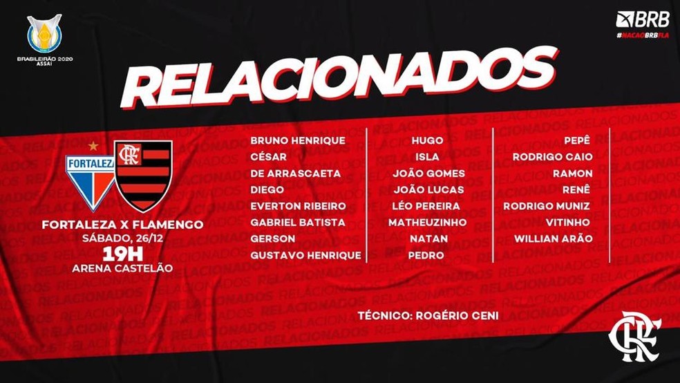 Relacionados do Flamengo — Foto: Divulgação