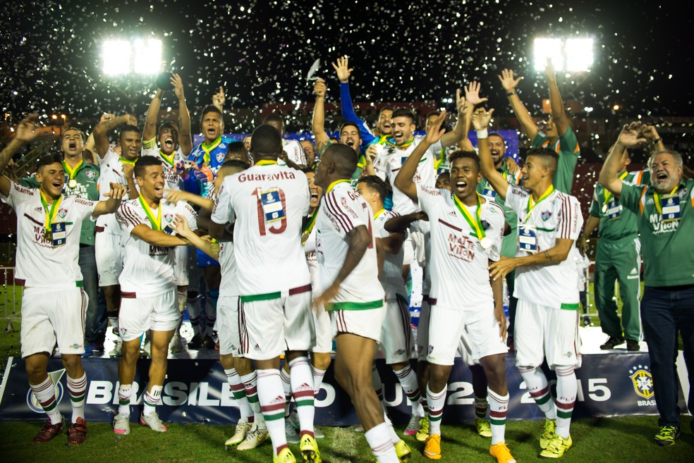 Em final contra o Vit&oacute;ria, Fluminense foi campe&atilde;o Brasileiro sub-20 em 2015 &mdash; Foto: Bruno Haddad / Fluminense FC