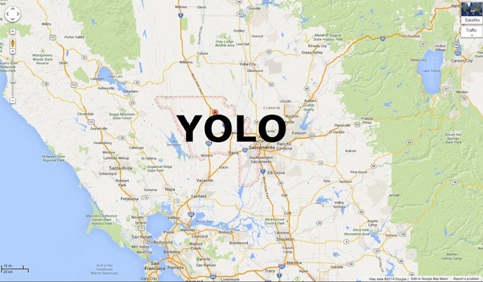 Yolo County, na Califórnia (Foto: Mashable/ Google Maps)