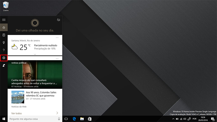 Usuário precisa configurar Cortana no PC para receber notificações do Android (Foto: Reprodução/Elson de Souza)
