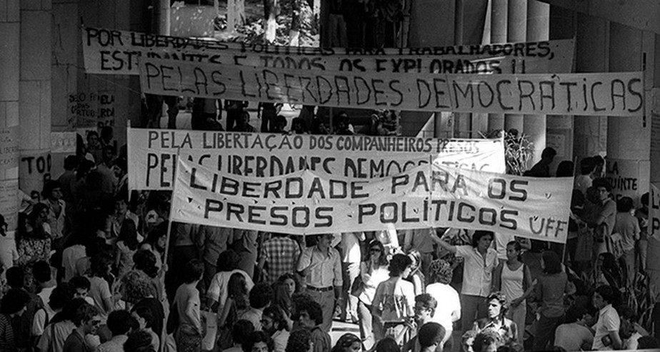 O ato contra a ditadura militar em 1977 na PUC do Rio, um ano depois da graduação de minha turma